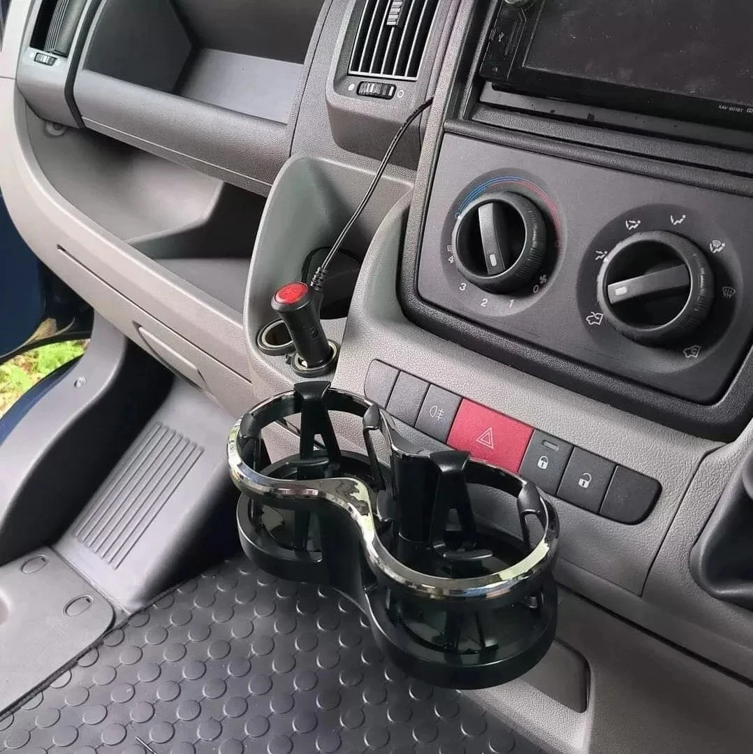 

1 Set Double Cup Drink Holder Fit For Peugeot Boxer Fiat Ducato Citroen Relay 2006-2023 Drink Cup Holder RV Interior Accessory