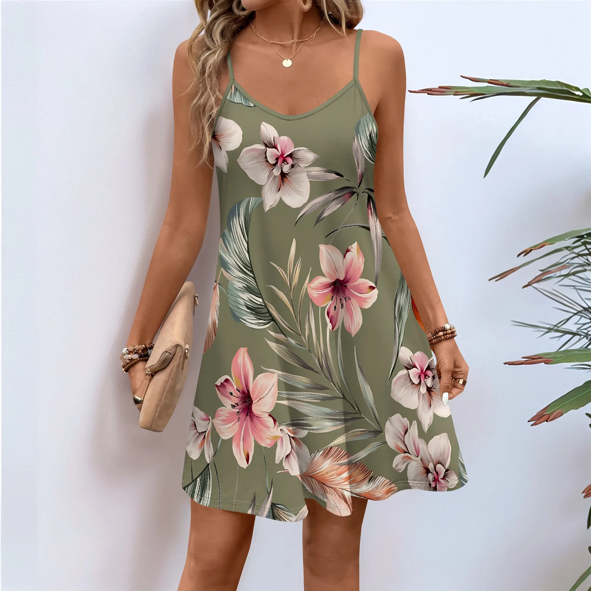 Sukienka damska Nupusa, czarno-biała, geometryczny wzór kwiatowy, rozmiar regularny, codzienna, dekolt w kształcie dziurki, bez rękawów, długa sukienka maxi.