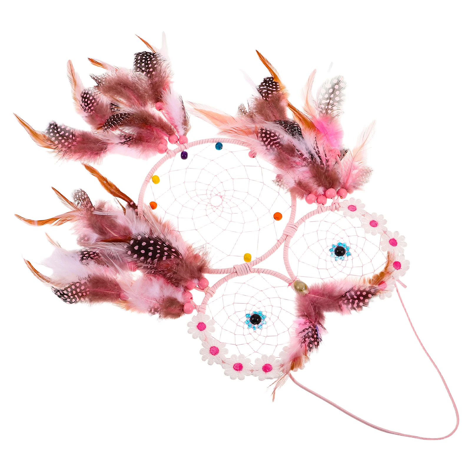 

Owl Dream Catcher Girl Bedroom Accessories Pink Shell Handmade Hanging Ornament