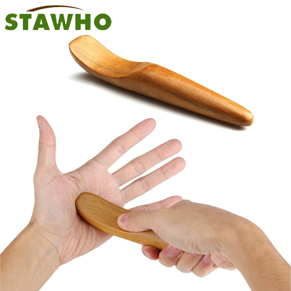 

Natural Fragrant Wood Body Foot Reflexology Gua Sha Massager Roller Therapy Meridians Scrap Lymphatic Drainage Scraping Board