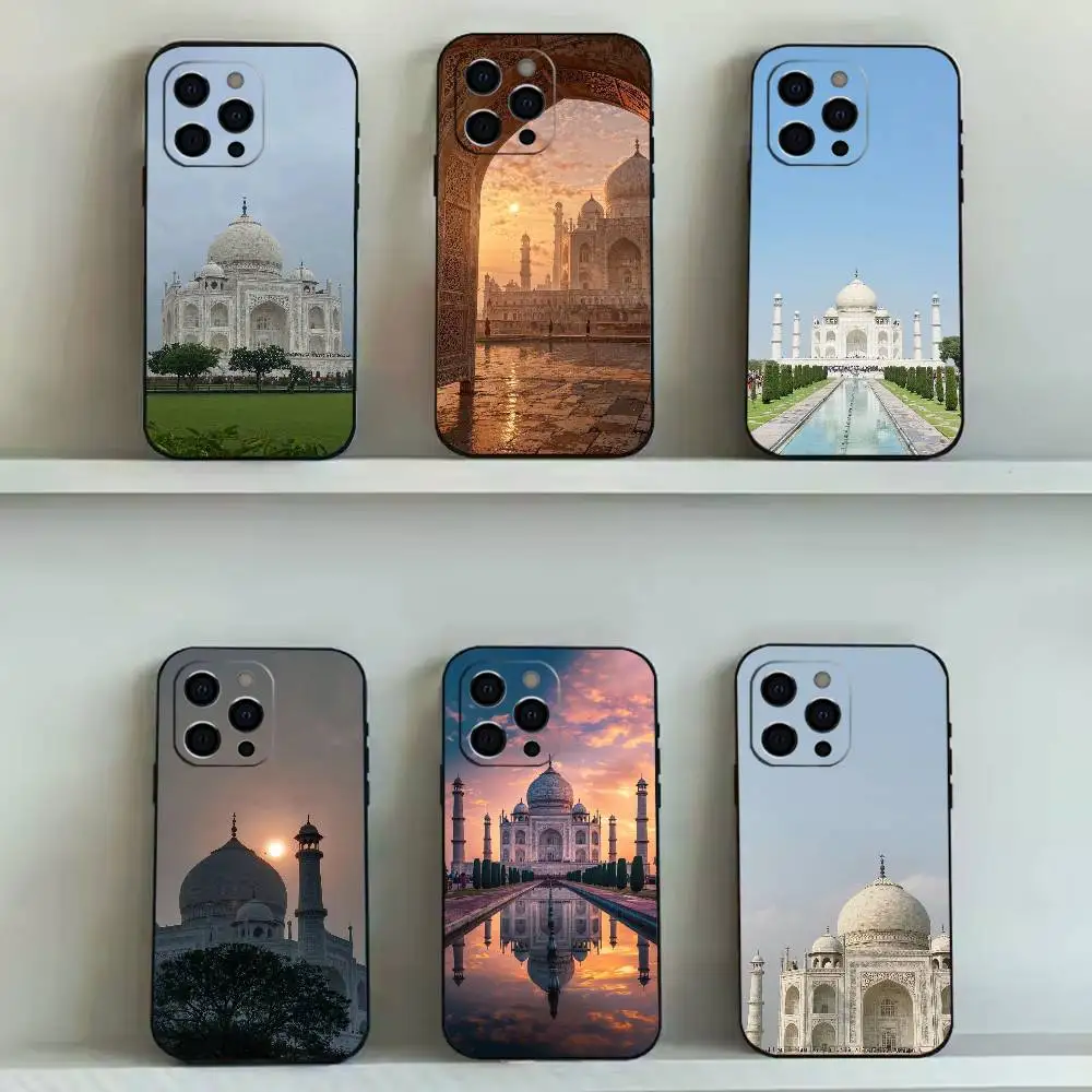 

India T-Taj Mahal Phone Case For iPhone 17,16,15,14,13,12,11 Plus,Pro,Max,XS Silicone Soft Cover