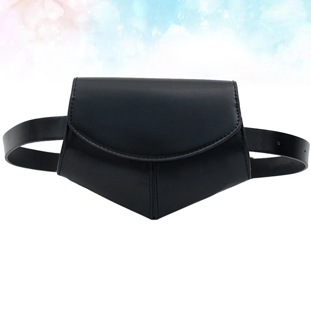 

Adjustable PU Belt Bag for Women Girls Crossbody Waist Purse Black Durable Stylish Multi-Functional Belt Bag for Women