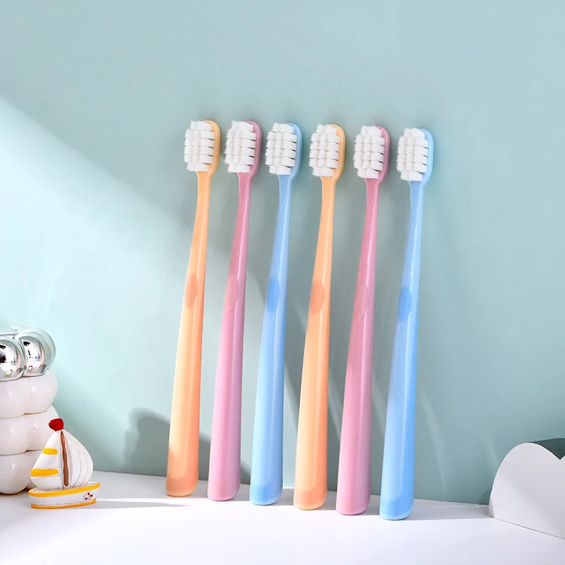 1PC Fresh Oral Couple Soft Bristled Toothbrush Square Hole Small Head Densely Planted With Hair Adult Household Travel Clean Set