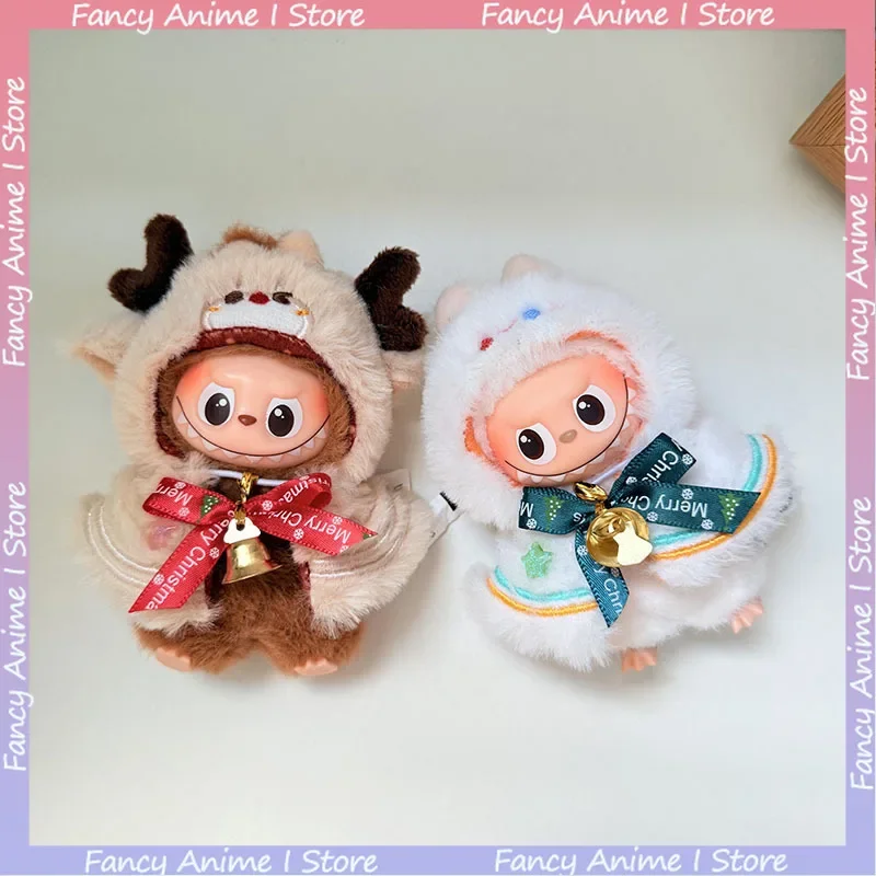 

For Mini Labubu 4.0 Plush Doll Christmas Fairy Cape Cloak Kawaii Outfit for Love Series Doll Clothes DIY Fashion Accessories