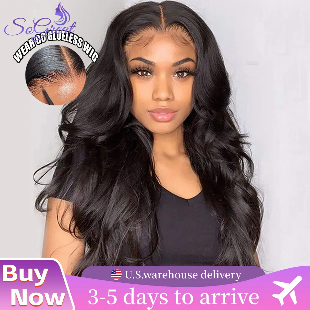 

SoGreat Wear And Go Свободная объемная волна 5x5 Hd Парик с кружевной застежкой Объемная волна 4x4 Парик из человеческих волос Бесклеевой парик Бразильские волосы