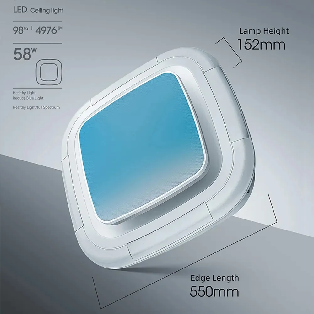 2025 New Intelligent Decorative Square Tuya Remote Control Smart Modern Chandelier Bladeless Led Ceiling Fan With Light