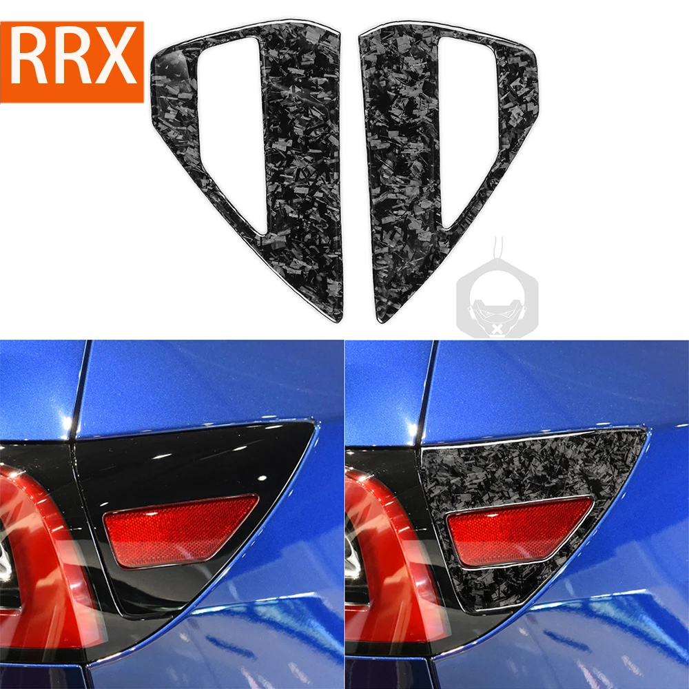 For Tesla Model Y 2020-2022 For Model 3 2017-2022 Charging Port Cover Real Carbon Fiber Forged Stickers Car Interior Accessories