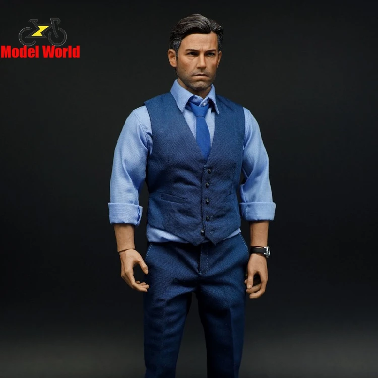 

IN STOCK 1/6 Scale male Ben Affleck Head Sculpt PVC suit vest pants set Fit 12'' Male Action Figure Body