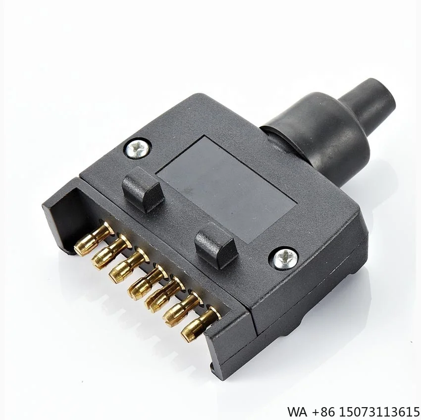 Trailer Plug 7 Flat 7 Pin Male Plug  Flat Trailer Socket 7-pin Adapter Trailer Light Plug caravan Truck Accessories