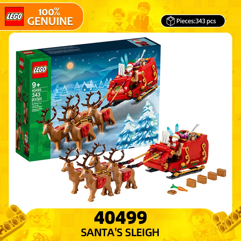 

Lego Building Blocks 40499 Santa Claus' Sled Boy and Girl Children's Puzzle Assembly Building Blocks Toy Gift