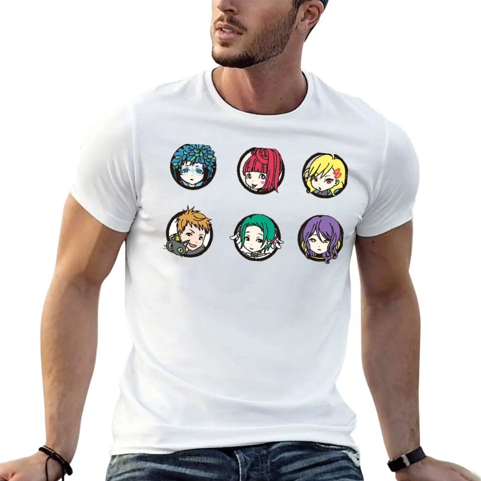 

t for man shirts t anime oversize characters T-Shirt Gnosia shirts graphic