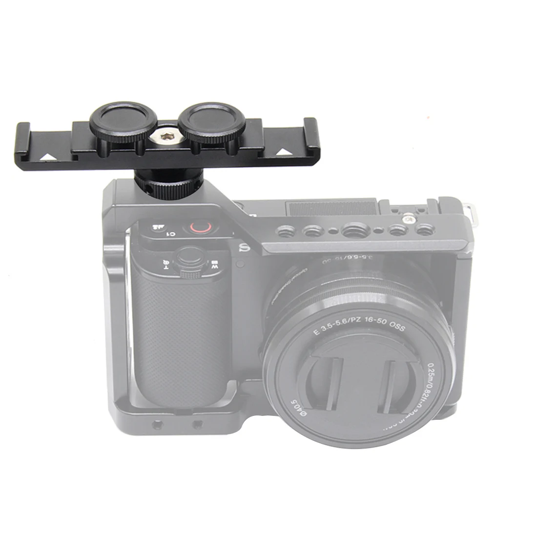 Doppel Kalten Blitzschuh Adapter Halterung Verlängerung Halter Video Halterung für Canon für Nikon Stativ DSLR Kameras Blitzlicht Mikrofon – Detail 23