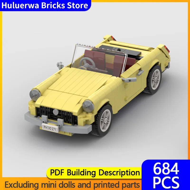 

Speed Hypercar Model MOC Building Bricks MGB Top Tier Sports Car Modular Technology Gifts Holiday Assemble Children Toys Suit
