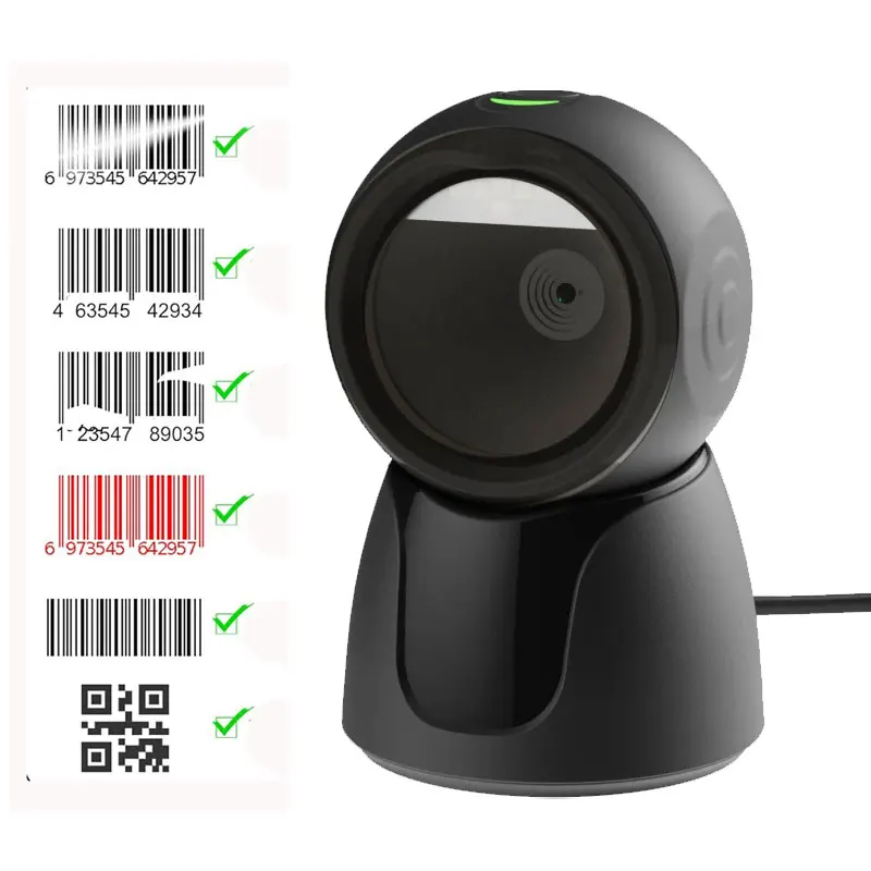 Desktop 1D 2D Barcode Scanner USB QR Code Reader Automatic Sensing Data Matrix Supermarket EAN UPC Reading  Decoder