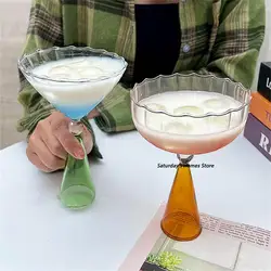 Girl ins Wind Irregular Wine Glass Niche Design Glass Senior Water Sensing Cup Coffee Milk Juice Cup