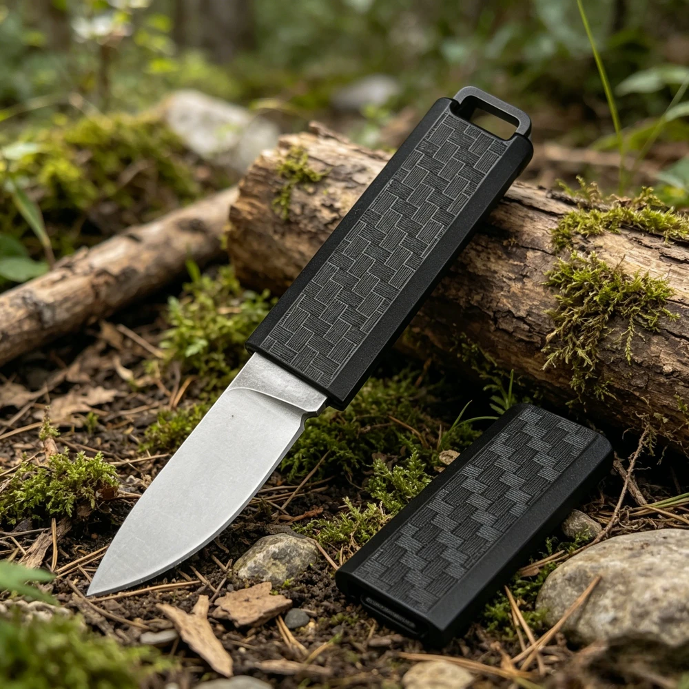 

Pocket Portable Fixed Blade Knife Imitation Nylon Handle Outdoor Fishing Camping Barbecue Multi-functional Tool