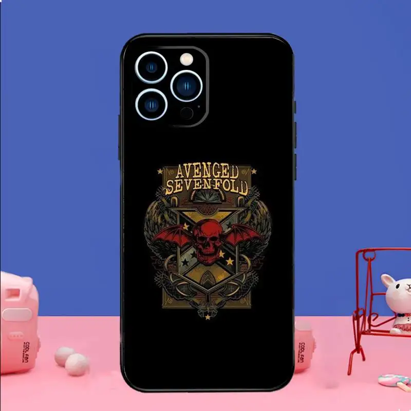 Avenged Sevenfold Phone Case Phone Case For iPhone 14 13 12 11 Pro Max Xs Xr X 7 8 Plus 12 13 Mini Silicone Black Cover