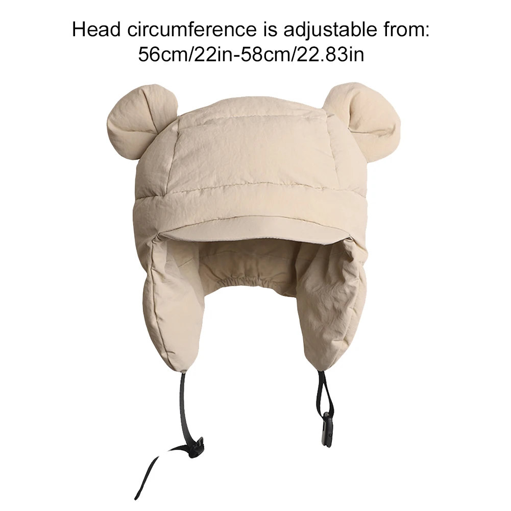 Cappello invernale in cotone alla moda Cappello con visiera per le orecchie antivento Cappello di protezione versatile per le orecchie Berretti da neve all'aperto per donne e ragazze