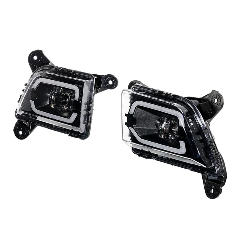 موثوقة-1 زوج المصد الأمامي LED أضواء الضباب + تسخير DRL مصباح قيادة عاصي ل سيلفرادو 1500 2019-2023 84509651 8450965 #2