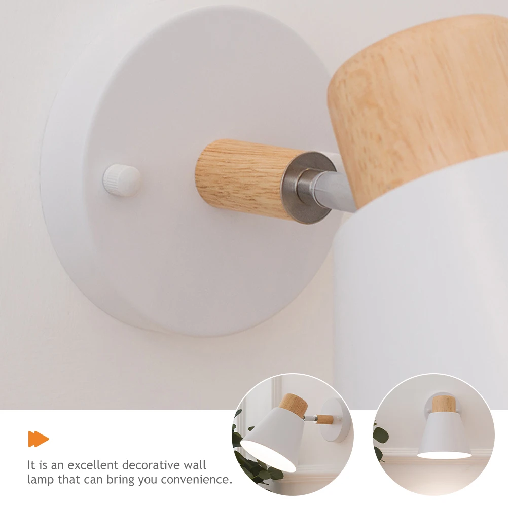 Lâmpada de parede simples branco rústico quarto cabeceira varanda sala estar escadas corredor decorativo leitura luminária led montado