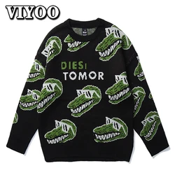 Men's Fashion Y2K American Sweater Trend Brand Cartoon Japanese Sweatshirts Couple Wool Knitted Jumper Pullover Sweater 2022