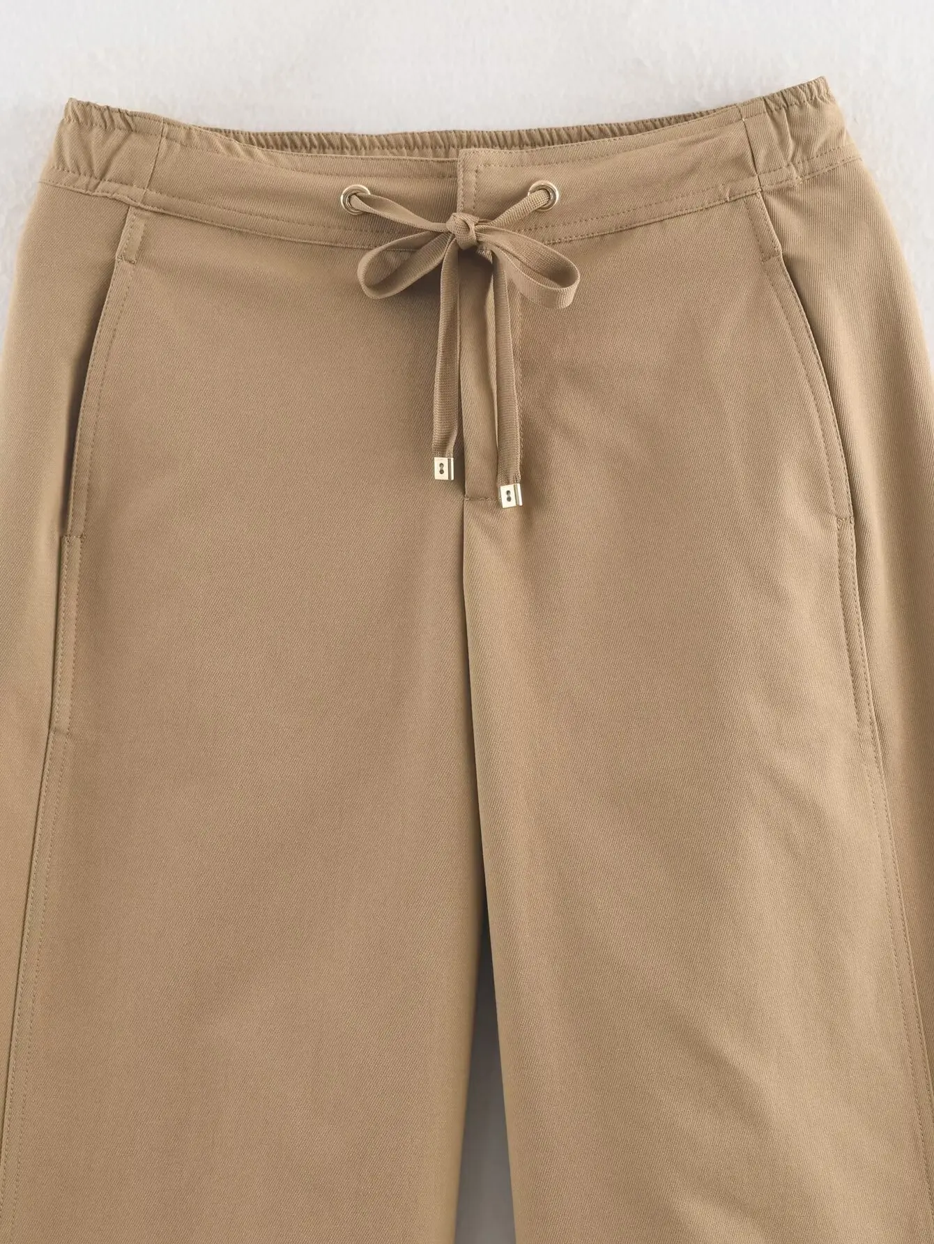 HH Female Causal Pants Suits Long Sleeves Solid Zipper Bomber Jackets+Drawstring Pants Autumn Fashion Safari Wear Khaki Set