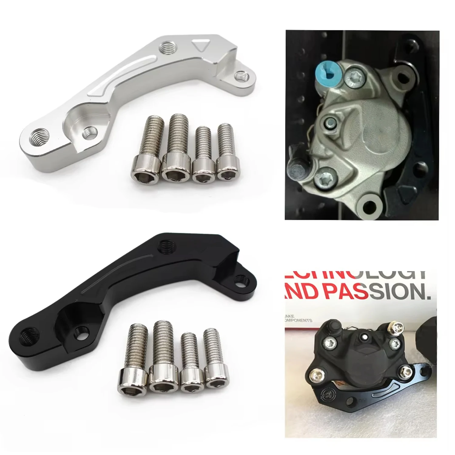 

Pokhaomin Motorcycle CNC Aluminum Alloy Codified Rear Brake Caliper Seat to Two-turn Crab Code for Yamaha XMAX300