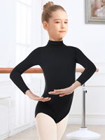 long sleeve leotard for girls high neck Back Zipper closure Gymnastic Outfits Toddler Dance Leotards