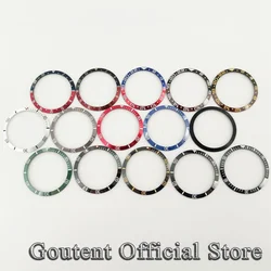 Goutent 37.2mm Watch Bezel Insert Ceramic/Aluminum Bezel Fit 39mm Automatic Watch Case For Men Watch Ring Parts