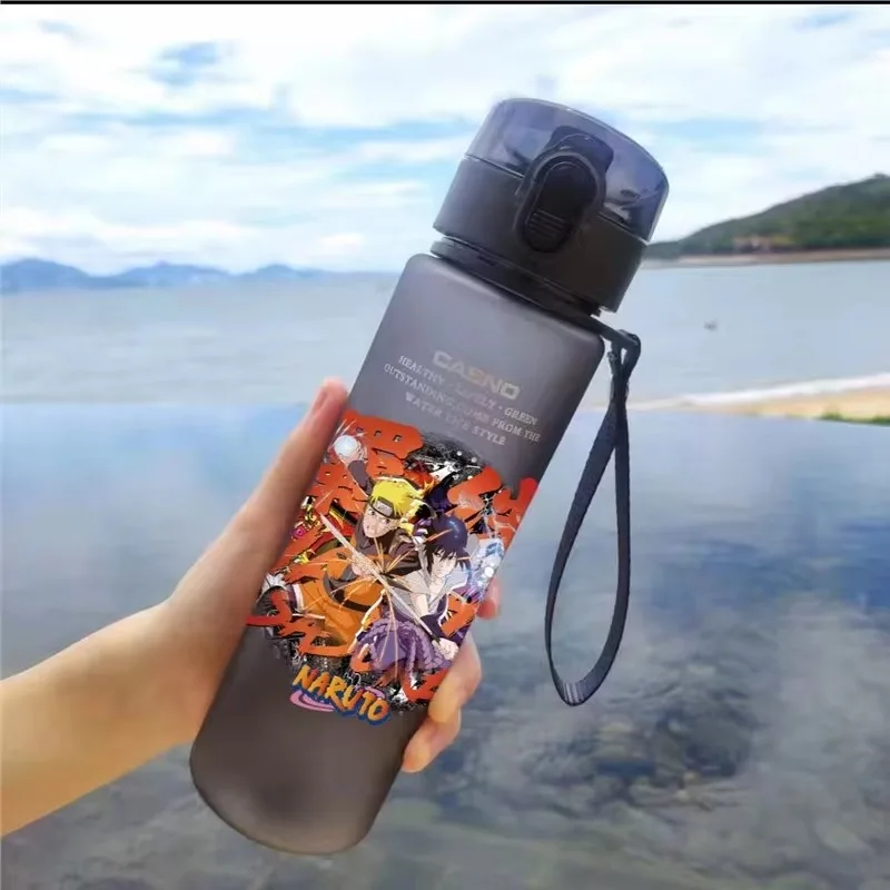 Anime Naruto Uchiha Sasuke Trendy Water Cup Large Capacity Outdoor Sports Drinking Bottle Children's Couple Coffee Cup Kakashi