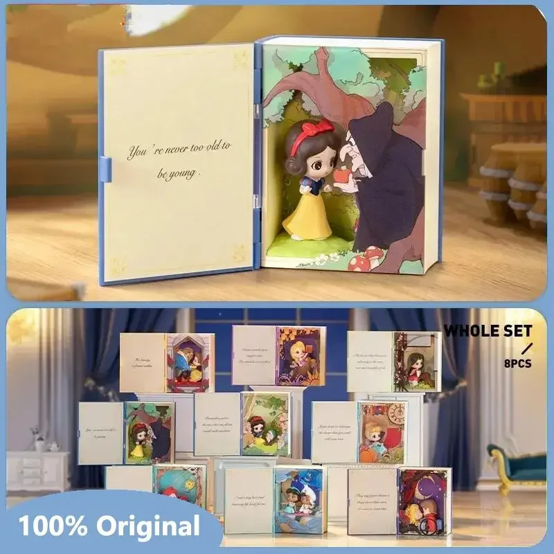 

Original Disney Princess's Fairy Tales Series Scene Sets Blind Box Toys Anime Action Figure Surprise Mystery Box Dolls Girl Gif