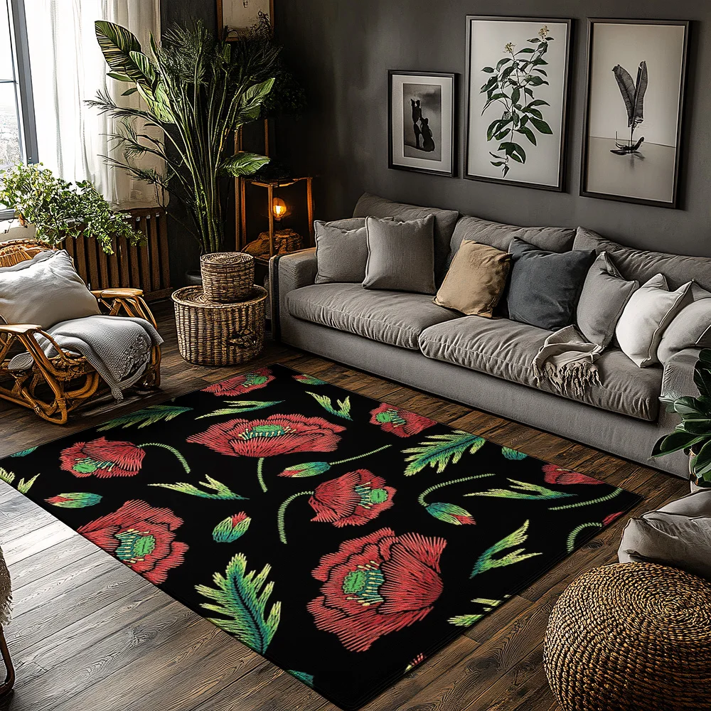 

Floral Doormat Indoor Outdoor Rug Washable Entryway Mat Non Slip Welcome Home Decor Area Rug Kitchen Floor Carpet Home Living Ro