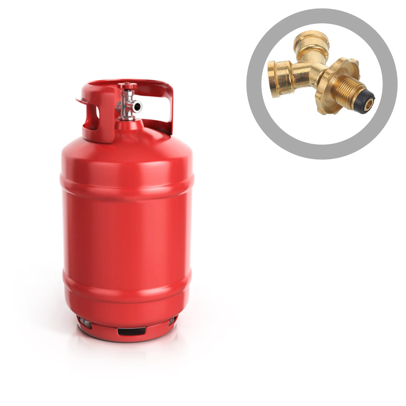 صمام تخفيض الضغط، رأس تحويل خزان الغاز النحاسي الصلب، مادة سميكة، سدادة مطاطية، محول أسطوانة البروبان المقاوم للتسرب #3