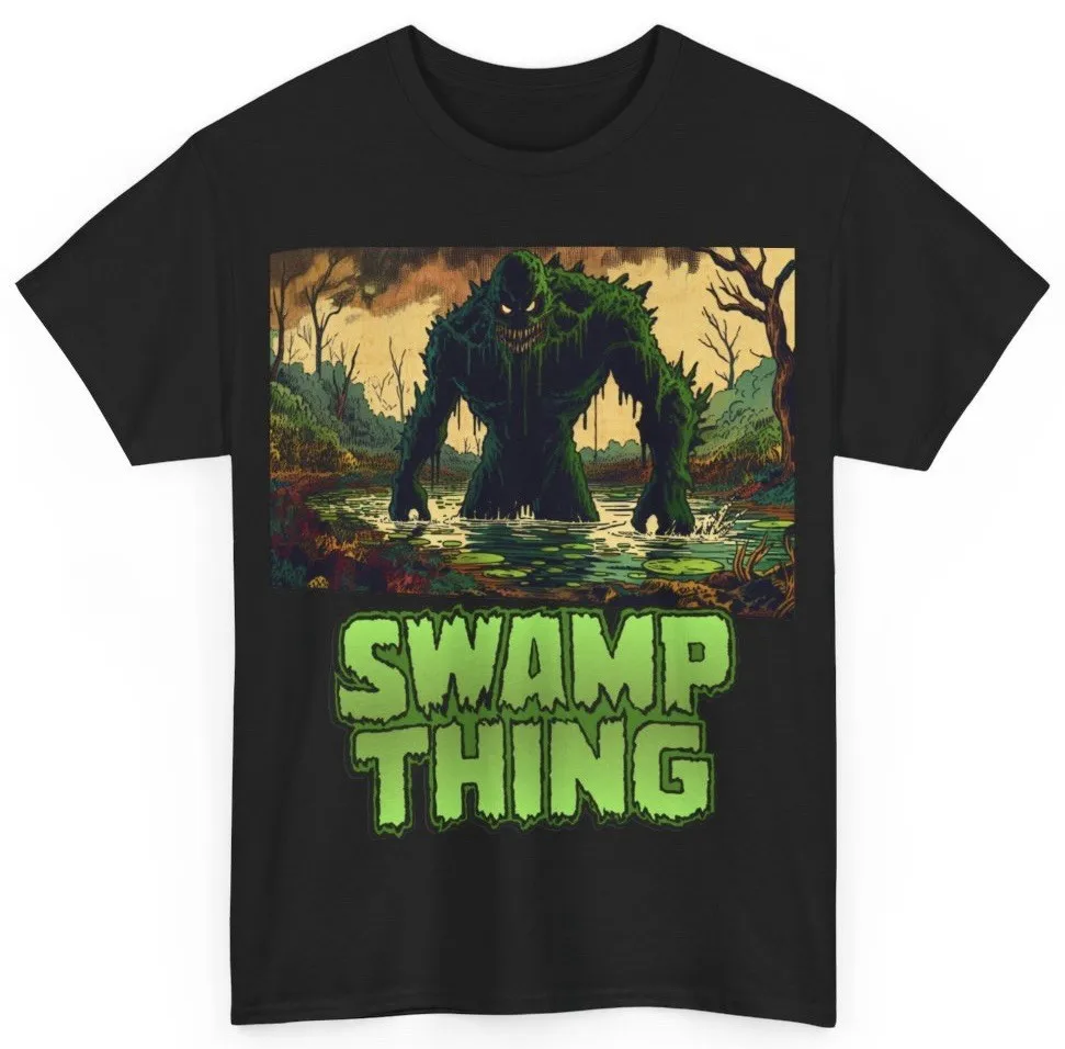 

Футболка Swamp Thing — классическая футболка в стиле ретро с комиксами ужасов — новая