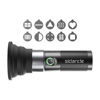 SIDANDE 10W Projection Light Videography Flashlight Zoomable Photography Fill Light Ambience Light with 1/4'' Thread
