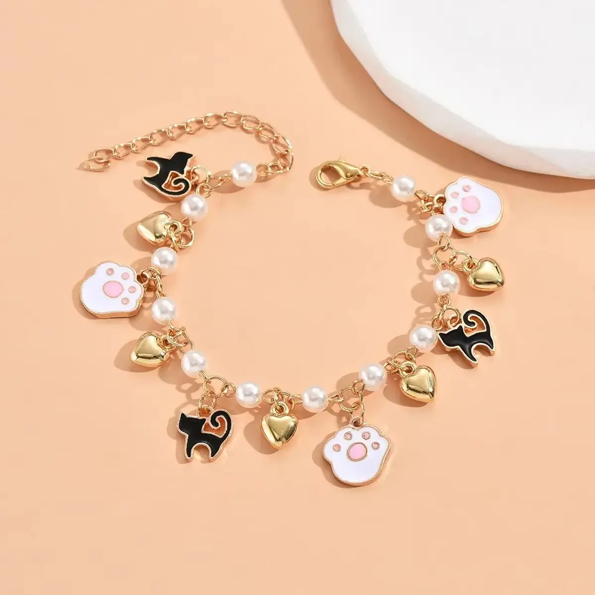 

Anime Charms Bracelets Pendant Cat Beads Bangles Cospaly Props Chains for Women Gift Jewelry Accessories