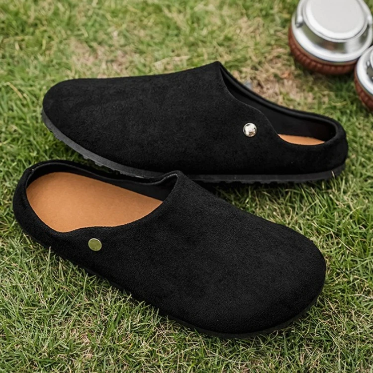 Neue Vielseitige Übergrößen-Herrenschuhe für Outdoor-Aktivitäten, Abriebfest, Bequeme Slip-On Schuhe, Halbzehen-Pantoffeln – Detail 7