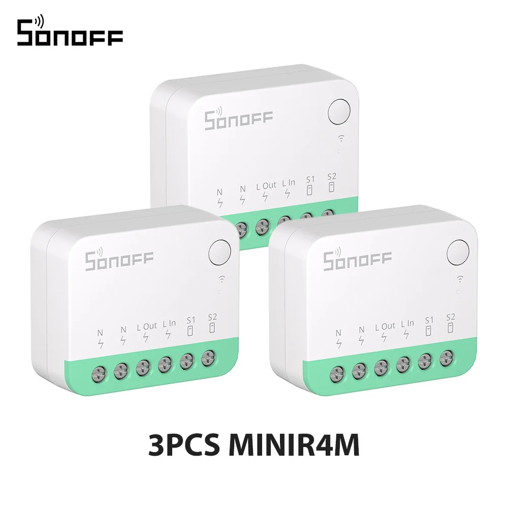 SONOFF MINIR4M Smart WiFi Schakelaar ESP32 Chip Mini Detach Relay EWeLink Spraakbesturing Compatibel met Alexa Google Home 1-10PCS