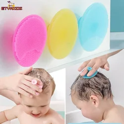 Cepillos de silicona suave para masaje de cabeza de baño de bebé, cepillo para lavar el cabello, peine del cuero cabelludo para niños, toallita de baño para recién nacidos, herramientas para lavar el cabello, nuevo