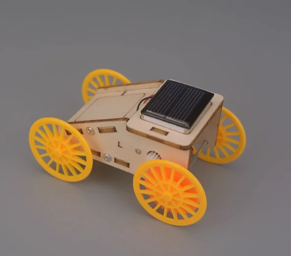 Solar car science handmade car model technology production small invention material package