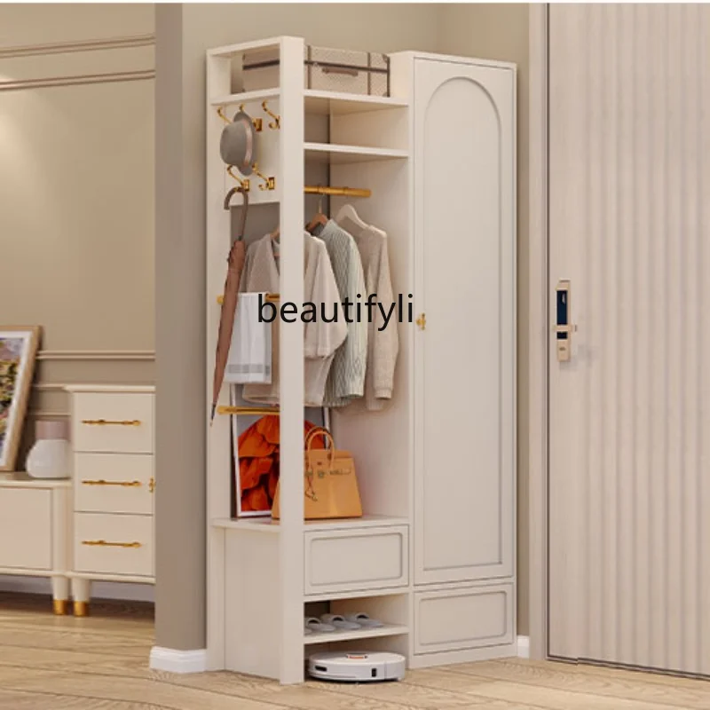 

Cream Style Shoe Cabinet Household Inner Door outside Entrance Elevator Entrance Small Apartment Home Storage Cabinet