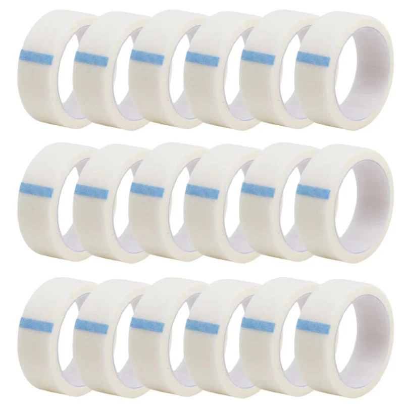 5/10/20/30/50PCS 9M x 1,25cm Atmungsaktive Wimpern Verlängerung Papier band Rolle Vlies Stoff Klebeband Für Gefälschte Wimpern