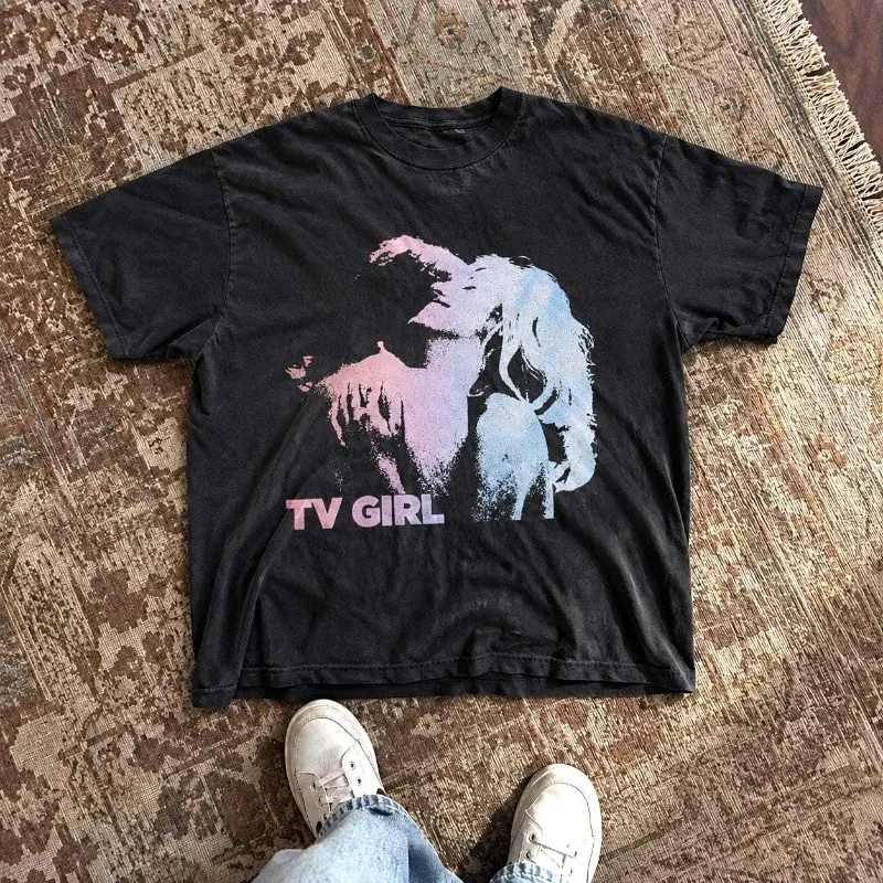TV Girl Shirt, 90s Band T-shirt, French Farewell T-shirt, Summer New Unisex High Street T-shirt