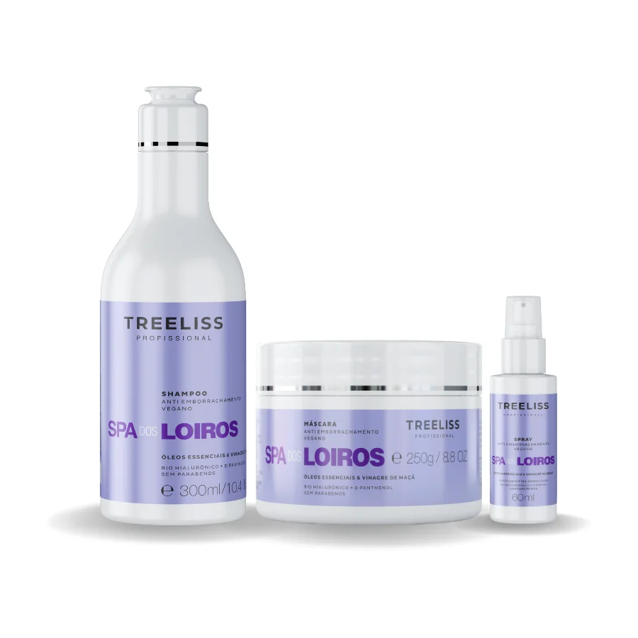 Treeliss Blones' Shampoo, Mask and Spray Spa Kit