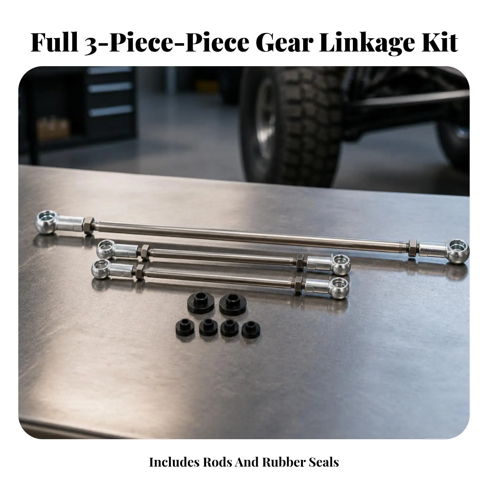 Replacement Gear Linkage Push Rod Kit | Metal Construction, with black sealing rings, Gear gear change Linkage Repair Kit, for