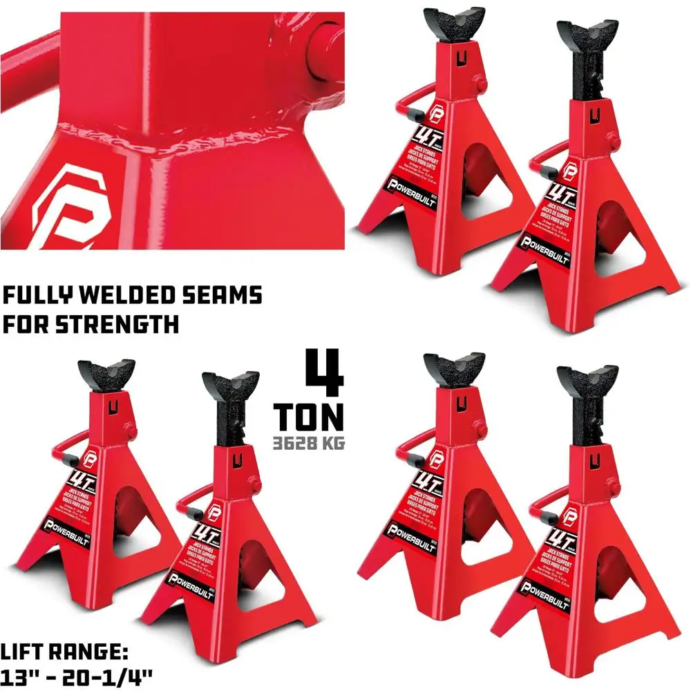 

Комплект из 2-х подставок-опор для автомобиля, грузоподъемность 4 тонны, широкая база, для подъема от 13 до 20,25 дюймов