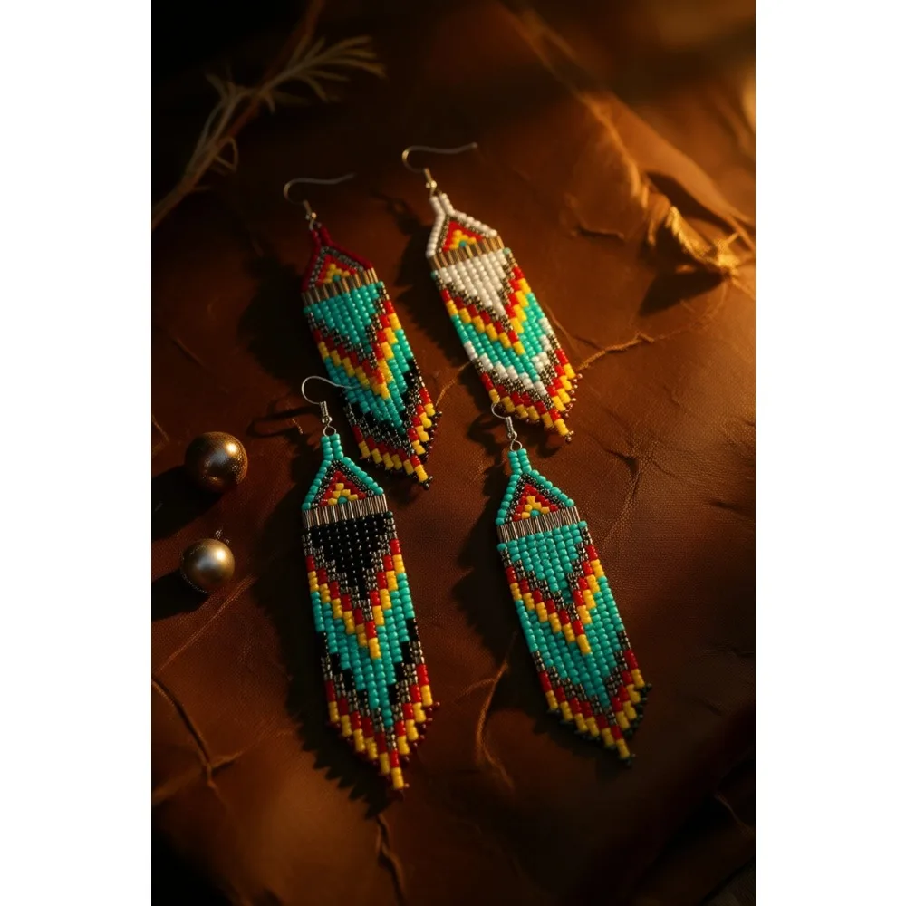 

Длинные серьги-кисточки с бусинами, ручной работы, в стиле бохо, с бахромой, для женщин