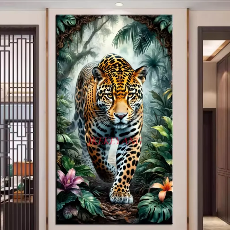 ใหม่ป่าภูมิทัศน์ป่า 5D DIY เพช - Art And Craft Jungle บทวิจารณ์และราคา