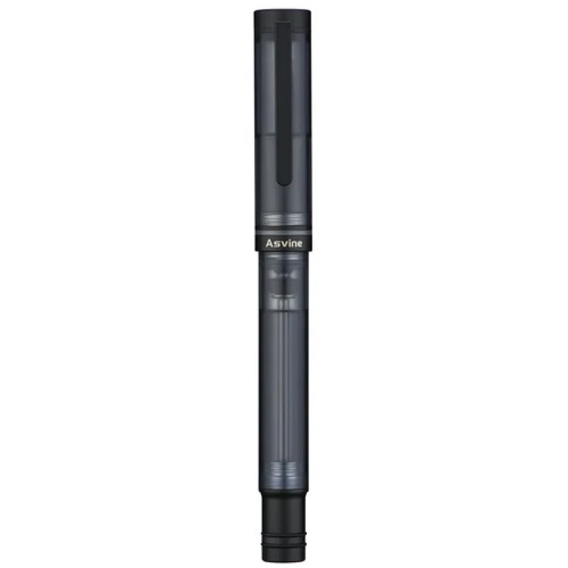 A+ Asvine V200 Titanium Vacuum Filling Fountain Pen EF/F/M Nib Matte Black Gift Pen