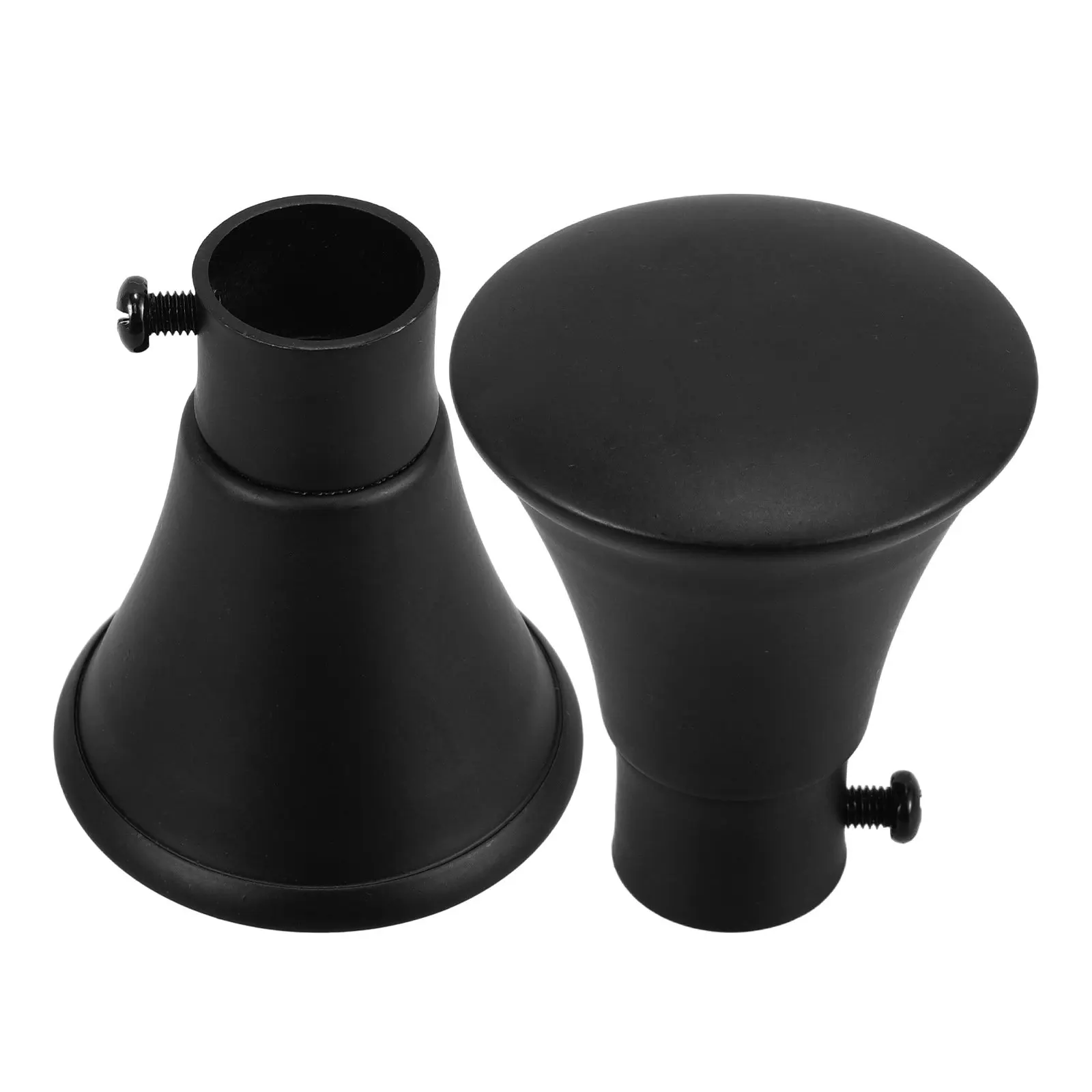 2Pcs Wear Resistant Iron Curtain Rod Finials Stylish Decorative End Plugs for Curtains Rods Modern Home Office Decoration
